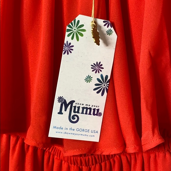 Show Me Your Mumu Hacienda Maxi Dress Red NWT Med - Picture 5 of 7